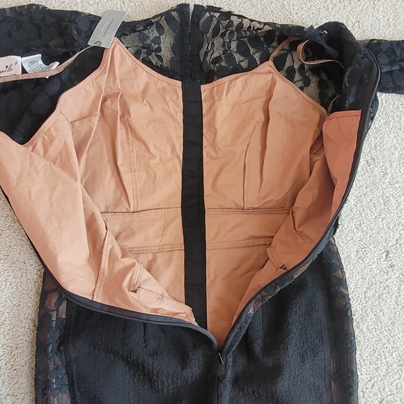 *NWT* Anthropologie Beguile by Bryon Lars Black Lace Carissima Dress Size 6P - Picture 11 of 14